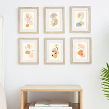 Natural Calla Wood Photo Frames (Set of 6)